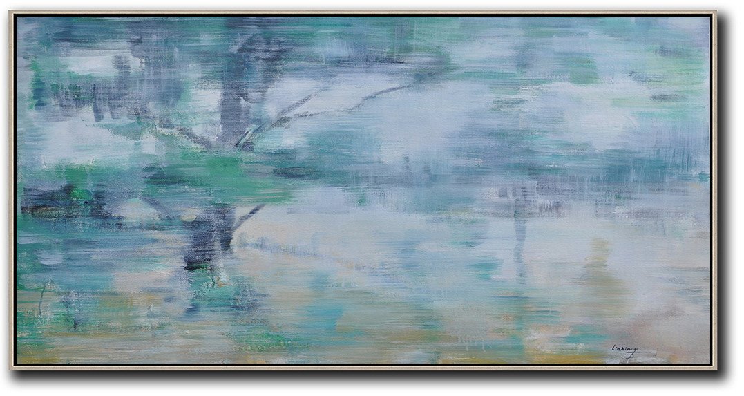 Panoramic Abstract Landscape Painting LX61D - Click Image to Close